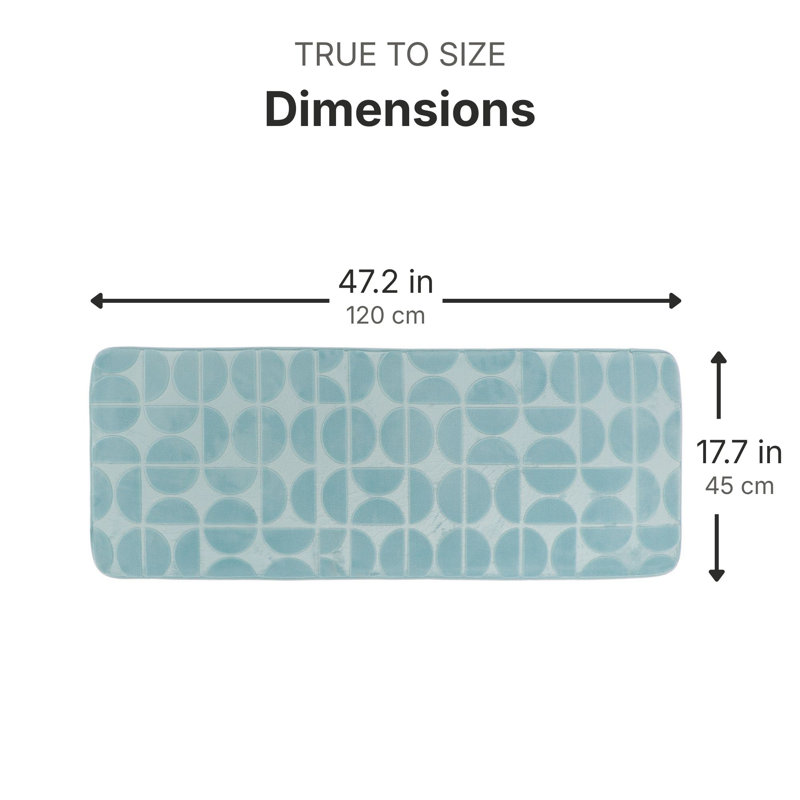 Tapis de salle de bain Demi-Lune, Bleu clair