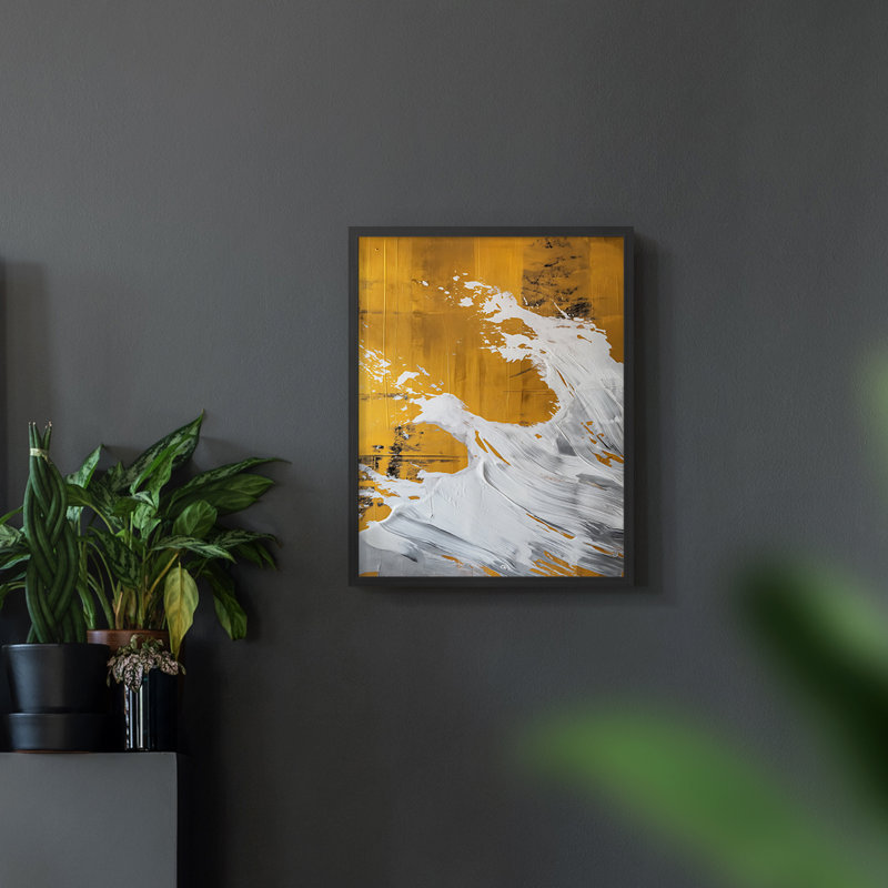 Série ABSTRACT CDxxviii - reproduction encadrée de qualité supérieure - prête à être accrochée - aucun clou requis