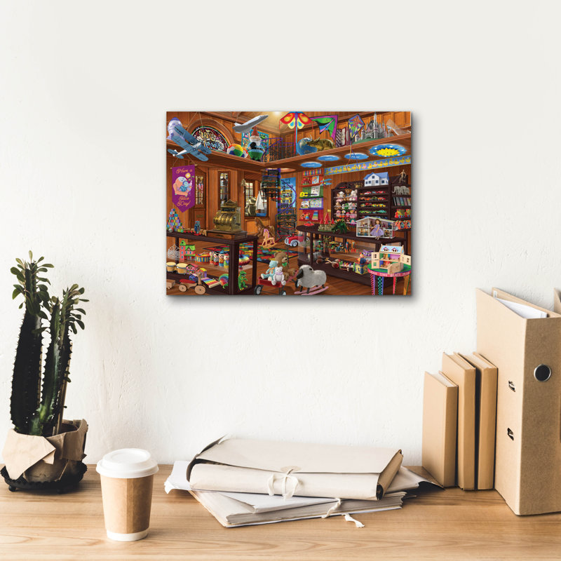 «Toy Shoppe Hidden» par Bigelow, illustrations sur toile, H 12 po x l 16 po x P 0,75 po