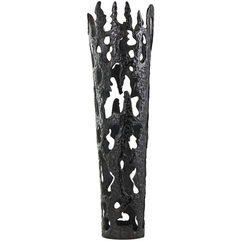 Vase en aluminium Moderna, Noir