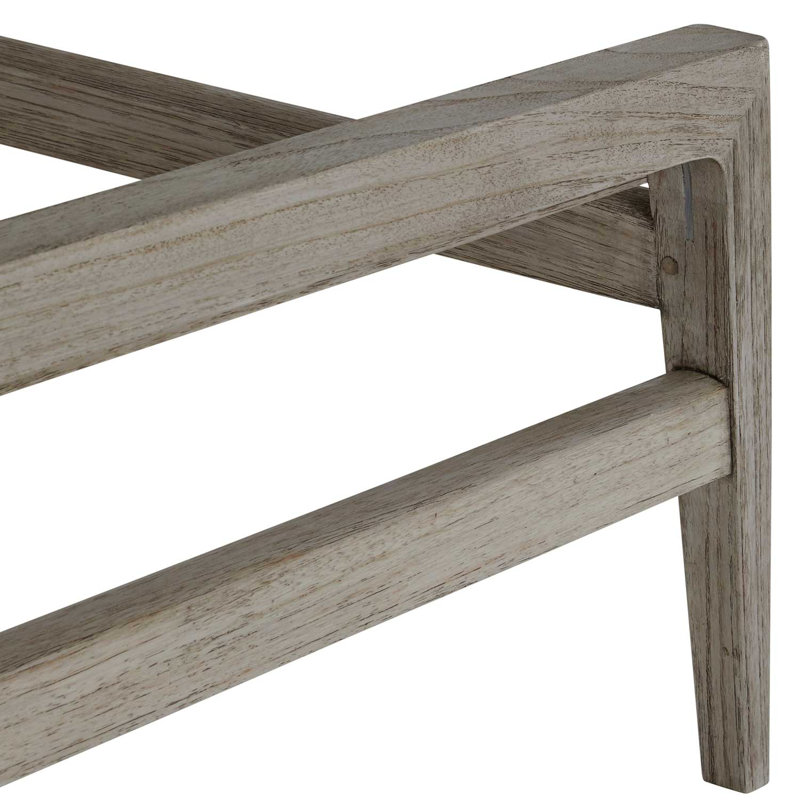 Coast Reclining Chaise Lounge, Oyster Teak/Gray Sling