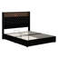 Lit tapissier en velours, lit plateforme à oreilles capitonné avec tête de lit moelleuse de 52 po de hauteur, port USB, veilleuse, tablette de rangement-1404910644-1404910646