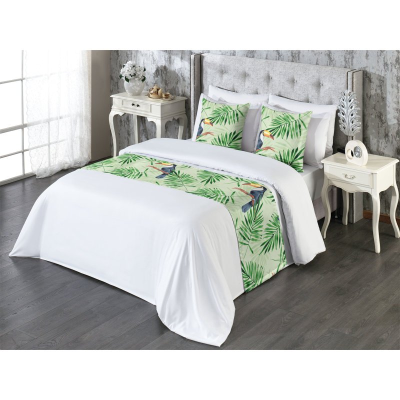 Ensemble de chemin de lit Ambesonne Birds and Nature Exotics Toucan Art, Très grand lit