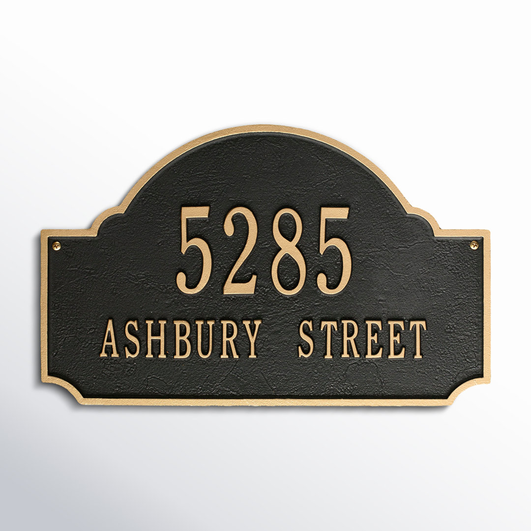 2-Line Wall Mount Old Century Forge Background Color: Antique Copper Customize: Yes