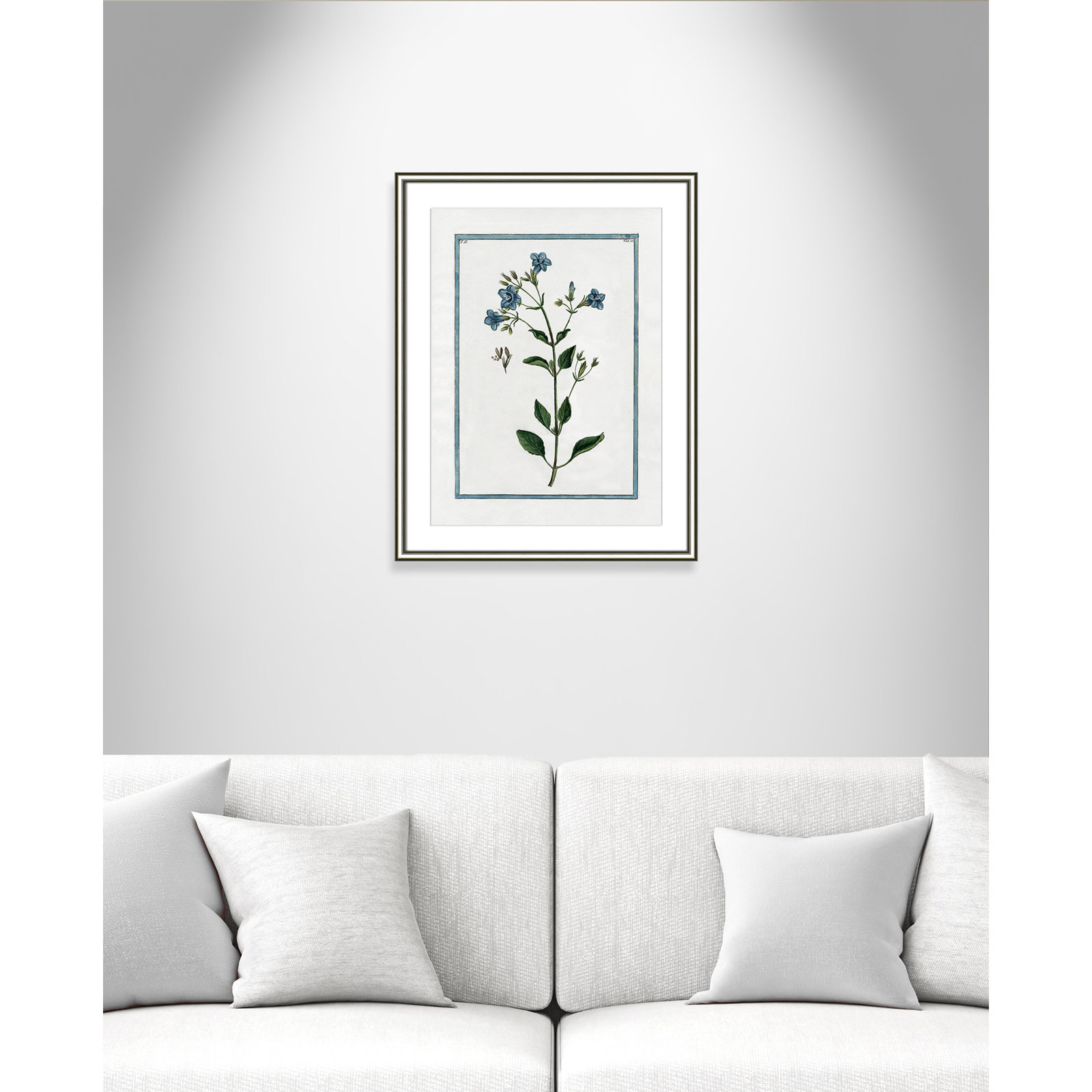 Colombe "Shabby Elegance Botanical II" Print, 18.25" W x 24.25" H, Silver Framed