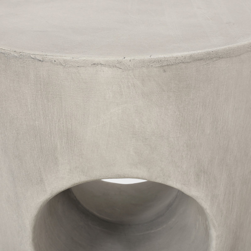 Concrete Side Table For Outdoors, Grey - And Attractive Outdoor In Concrete, Stylish Patio Addition