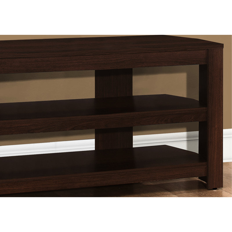 Console média moderne, 42 po, fini cerisier pour espace de vie, conception avec rangement fonctionnel