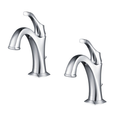 Kraus Arlo Single Hole 1-Handle WaterSense Bathroom Sink Faucet with Drain and Deck Plate