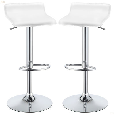 Tabouret de bar ajustable blanc (ensemble de 2)