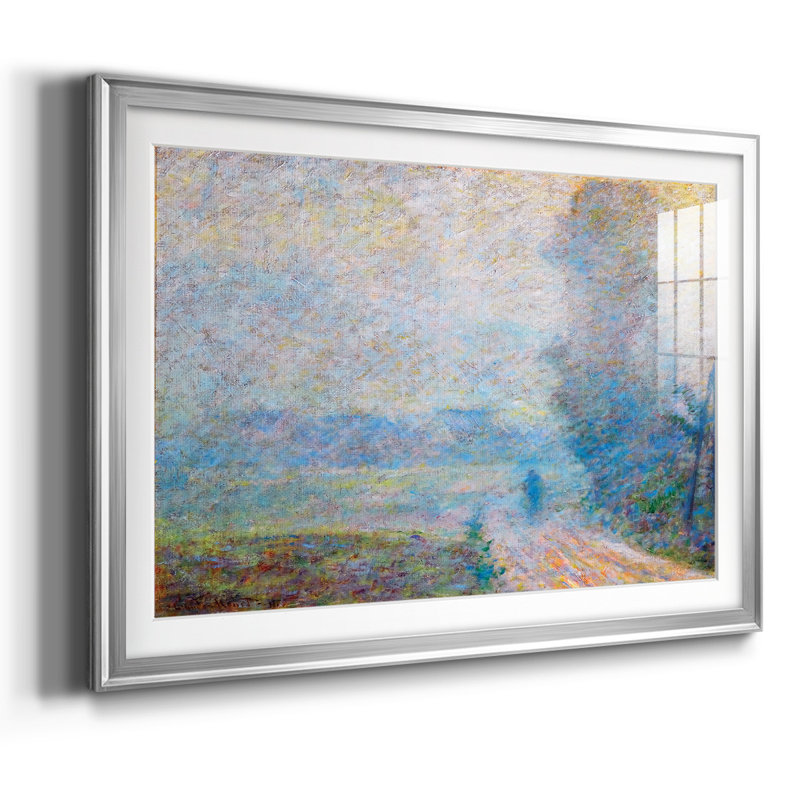 Sentier dans le brouillard, 1887, reproduction d'art sur papier, Argent, H 30 po x l 44 po x P 1,5 po