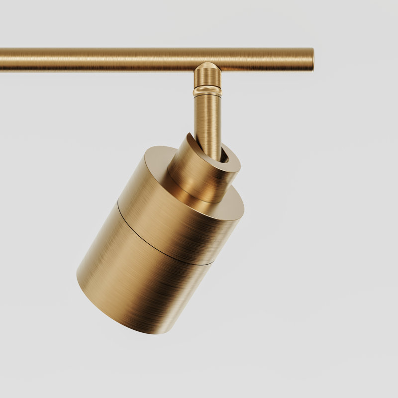 Shura 4-Light Integrated LED Track Light w/ Rotatable Heads, 3 ft. Track Lighting Kit, 3000k, 2240 Lumen, Brass