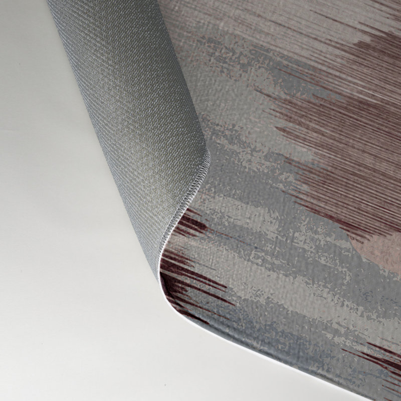Watercolor Gray Indoor and Outdoor Area Rug, Rectangle 3' x 5'