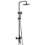 Douche d'extérieur à fixation murale en acier inoxydable de 47 po de hauteur et bec de lavage des pieds-111970809