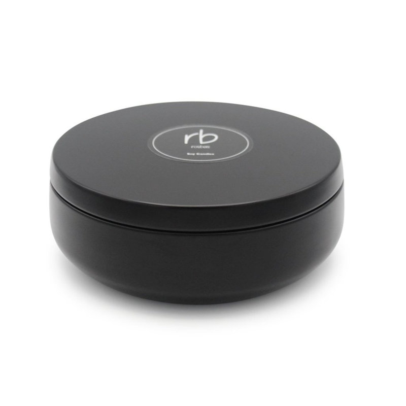 Milano Pomegranate Cider Scented Can Candle with Metal Holder, Black
