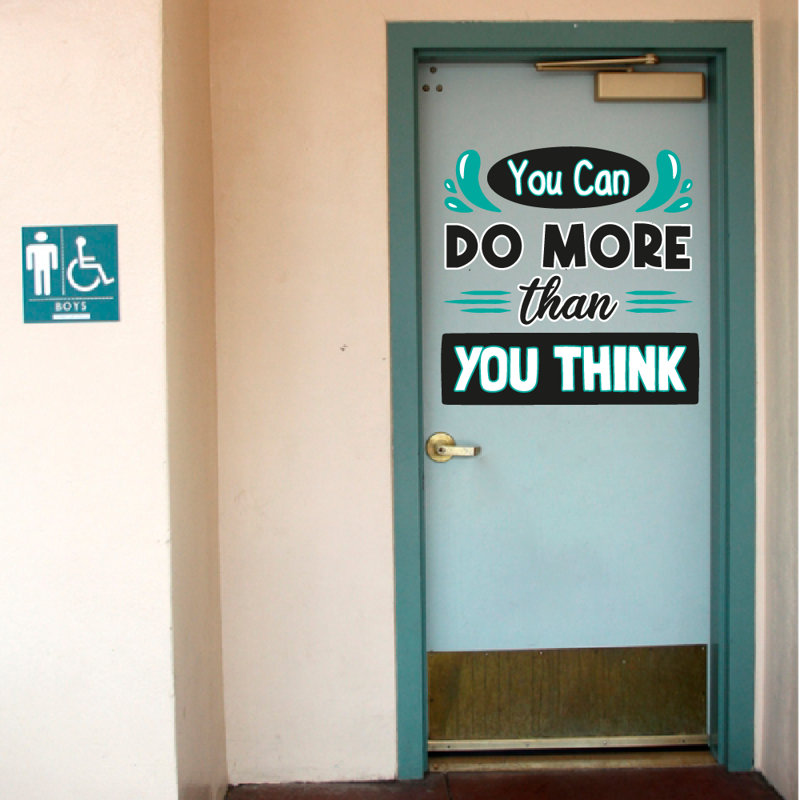 Adhésif décoratif "You can Do More Than You Think", H 20 po x l 20 po
