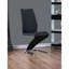 2 chaises de salle à manger contemporaines noires avec base en métal en forme de Z pour 2 chaises d'appoint, finition et chaise-1459993958