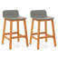 Ensemble de 2 tabourets de bar en bois d'acacia massif à hauteur de bar en rotin-1925406076-1925406075