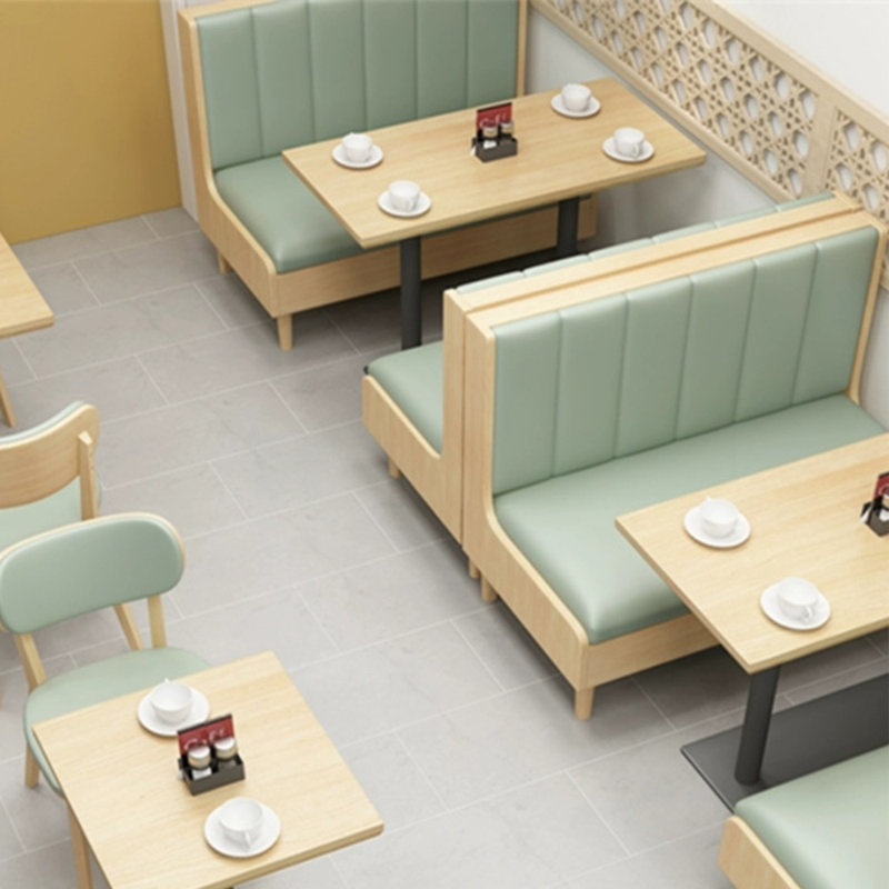 Banc rembourré en similicuir Exquise Fashion Cafe, Vert clair