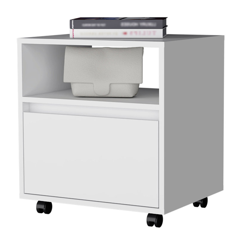 1-Drawer Nightstand, White