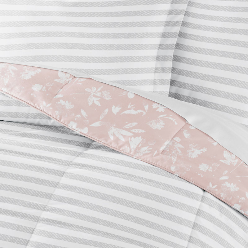 Ensemble d'édredon réversible en duvet synthétique, Édredon pour lit simple + 1 taie décorative