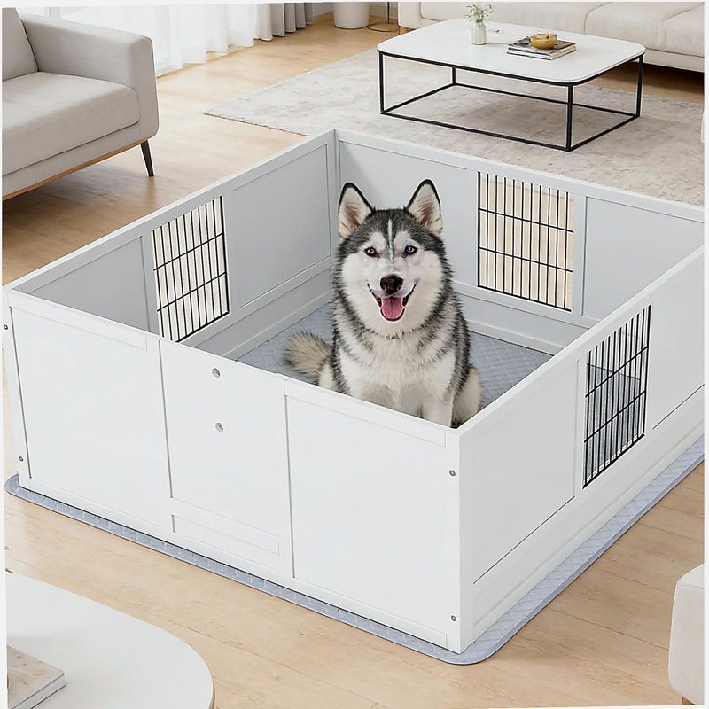 Pet Box,Dog Box with Washable Pee Pad