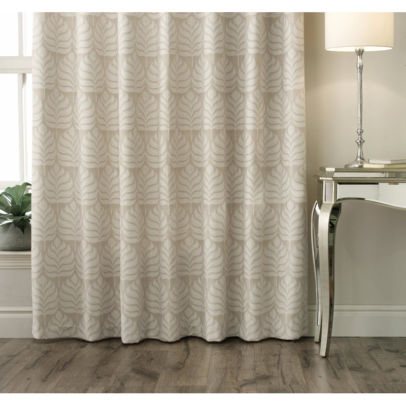 Horto Floral Eyelet Curtains, 229 W x 137 D cm, Natural