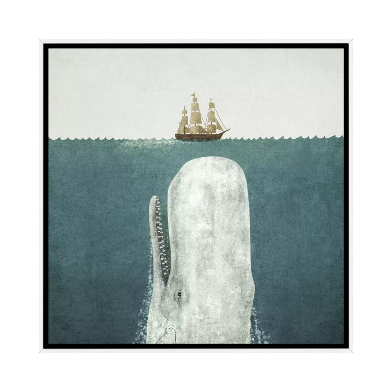 « white baleine », impression sur toile tendue, Toile avec cadre blanc, H 12 po x l 12 po x P 1,5 po