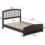Lit plateforme en bois massif avec pied de lit assorti Audriel-906508004-906508056
