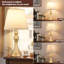 Dimmable Bedside Lamps Set Of 2, Bedside Lamps With USB A+C Ports, 3 Way Dimmable Table Lamps For Night Stands, Retro Touch Table Lamps(Bulbs Included)-1970251619