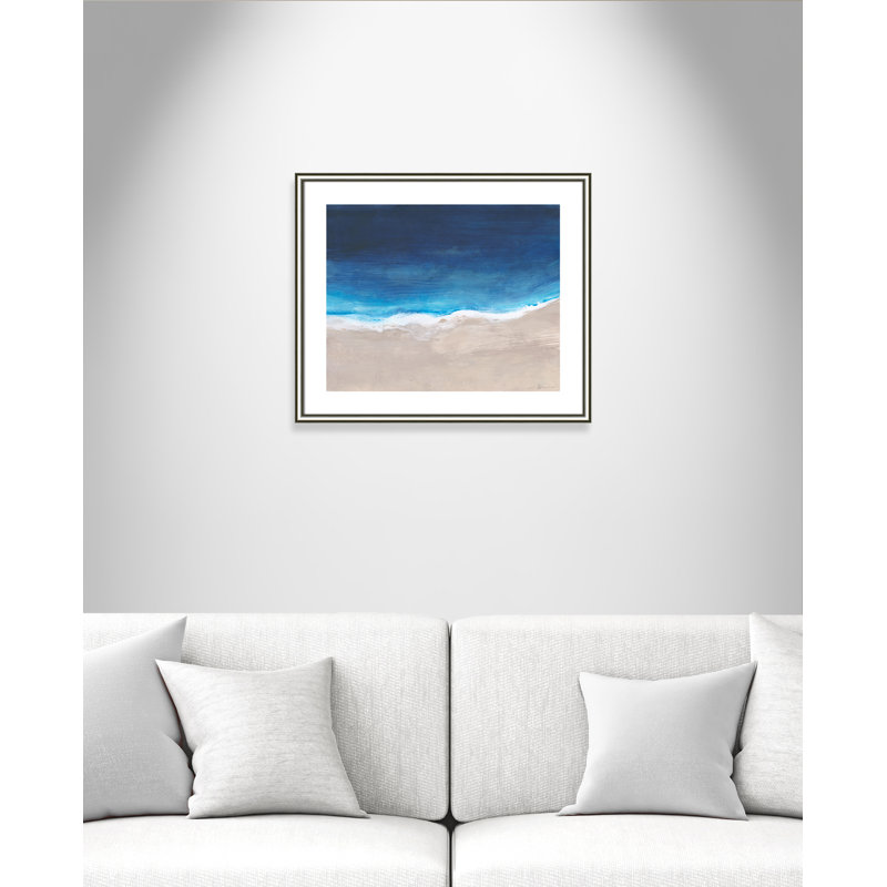 Stalter Oceans From Above - Painting Print, Silver Framed Paper, 21.5" H x 25.5" W x 0.88" D