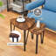 Ensemble de 3 tables basses gigognes industrielles avec tables de bout empilables et tables de chevet rétro pour le bureau à domicile