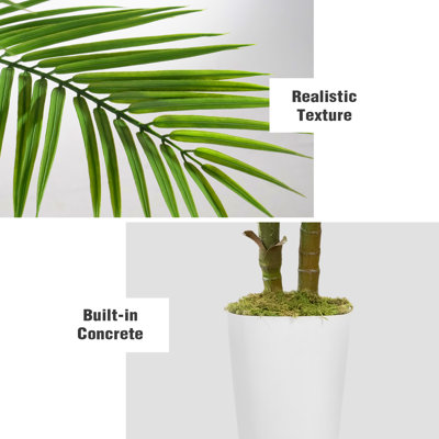 Artificial Palm Tree 5FT Tall Faux Fake Lifelike Potted Tree for Outdoor Indoor 1 Pack