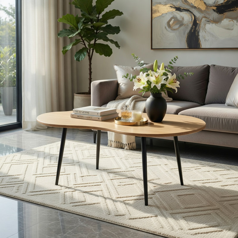 Table basse Hommoo Modern, Naturel
