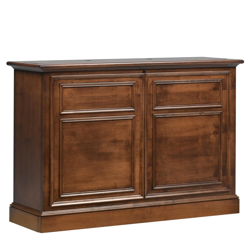 Latitude Solid Wood TV Stand for TVs up to 55", Medium Brown