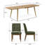 Ensemble de table de salle à manger pour 6 personnes avec table extensible et 6 chaises rembourrées en tissu-599097392