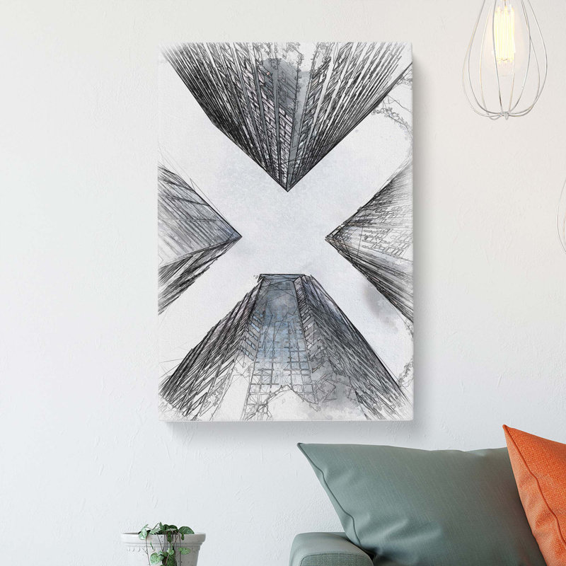 Sketching The Architecture Vol.37 - Wrapped Canvas Print, 91cm H x 60cm W x 3cm D