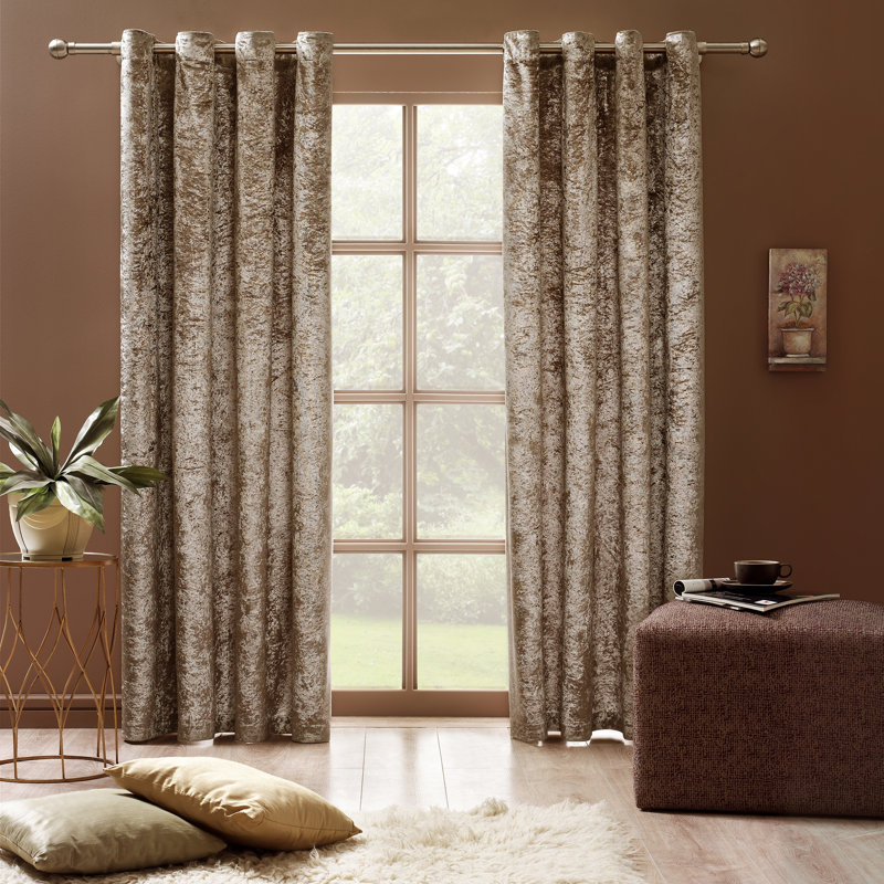 Banks Room Darkening Curtain Pair, Coffee Brown, 168 W x 137 D cm
