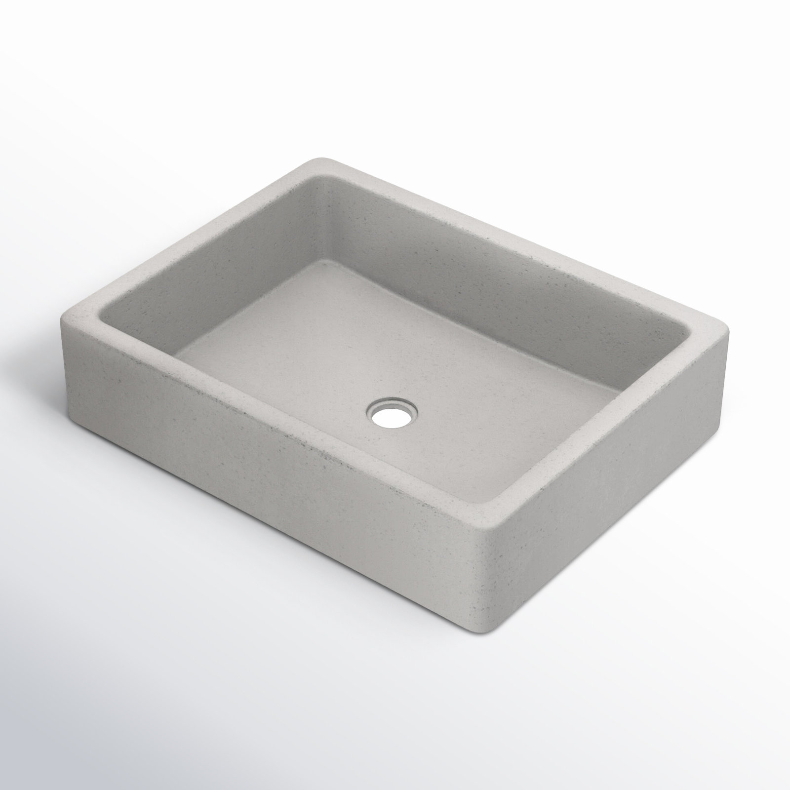 NativeStone Nipomo Dual-Mount Concrete Sink, Ash