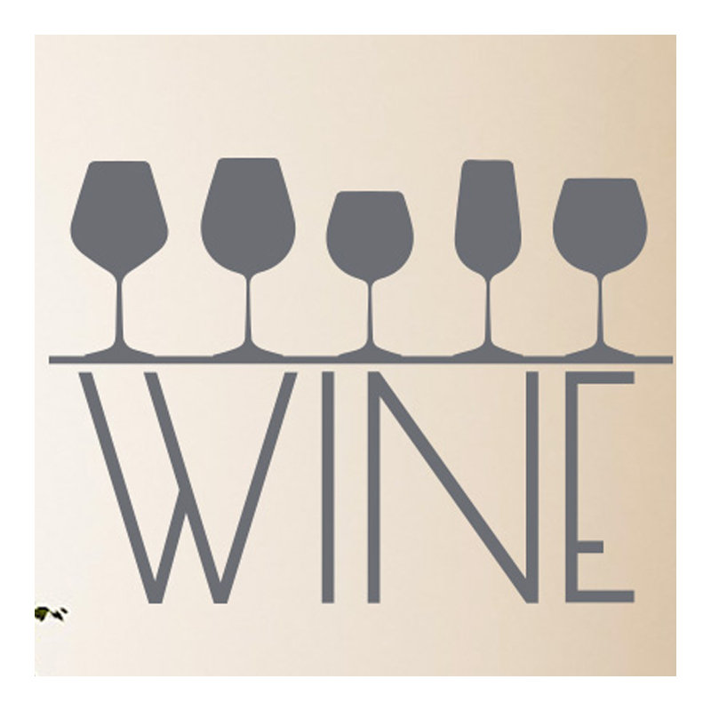 Food & Beverage Non-Wall Damaging Wall Decal, Grey, Medium