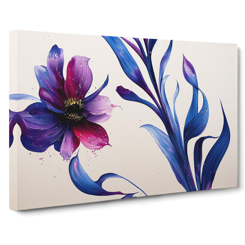Painted Flowers Vol.3 Abstract - Wrapped Canvas, 35cm H x 50cm W x 3cm D