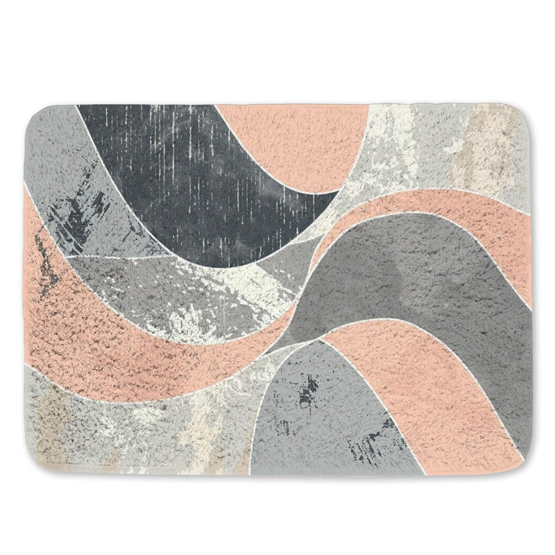 Kubicek Microfiber / Microsuede Bath Mat, Single - 34" L x 21" W