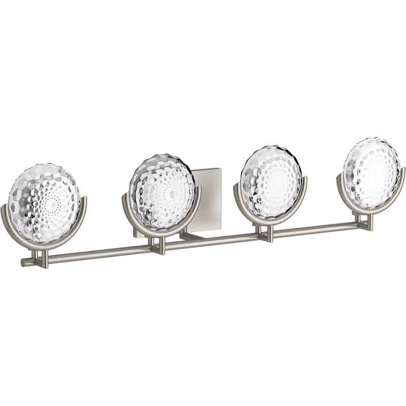 Arendela Vanity Light, Brushed Nickel, 4 Lights