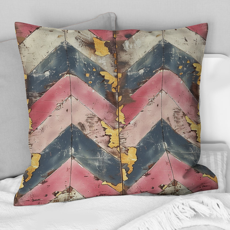 Coussin Chevron, H 16 po x l 16 po