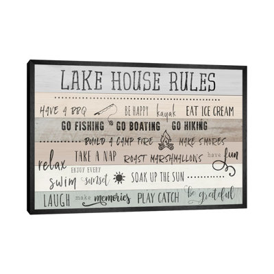Lake House Rules - Print on Canvas