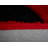 Jakelyn Shag Abstract Designed Red/Black Area Rug-468688295