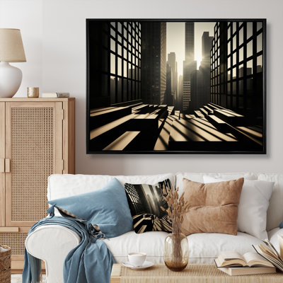 «Skyscrapers Architectural Shadows» sur toile