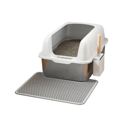 Stainless Steel Litter Box Enclosed Stainless Steel Cat Litter
