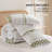 3 Piece Cotton Comforter Set with Chenille Tufting and Printed Design