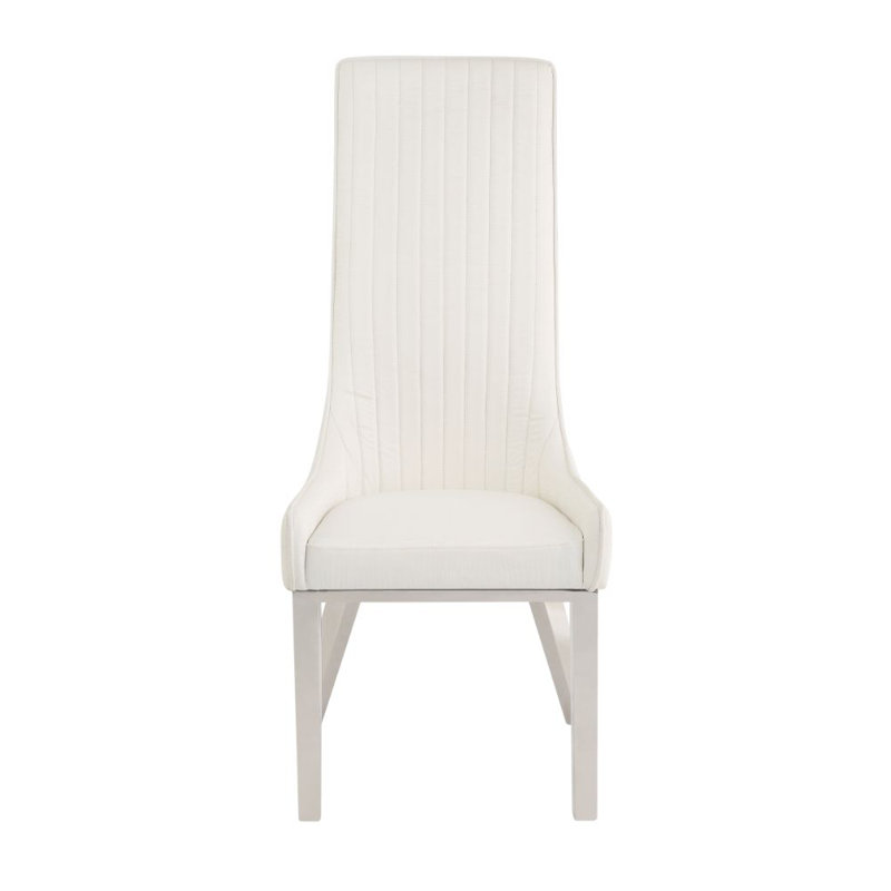 Chaise d'appoint rembourrée Wicher, Blanc