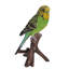 Statue de perruche sur une branche